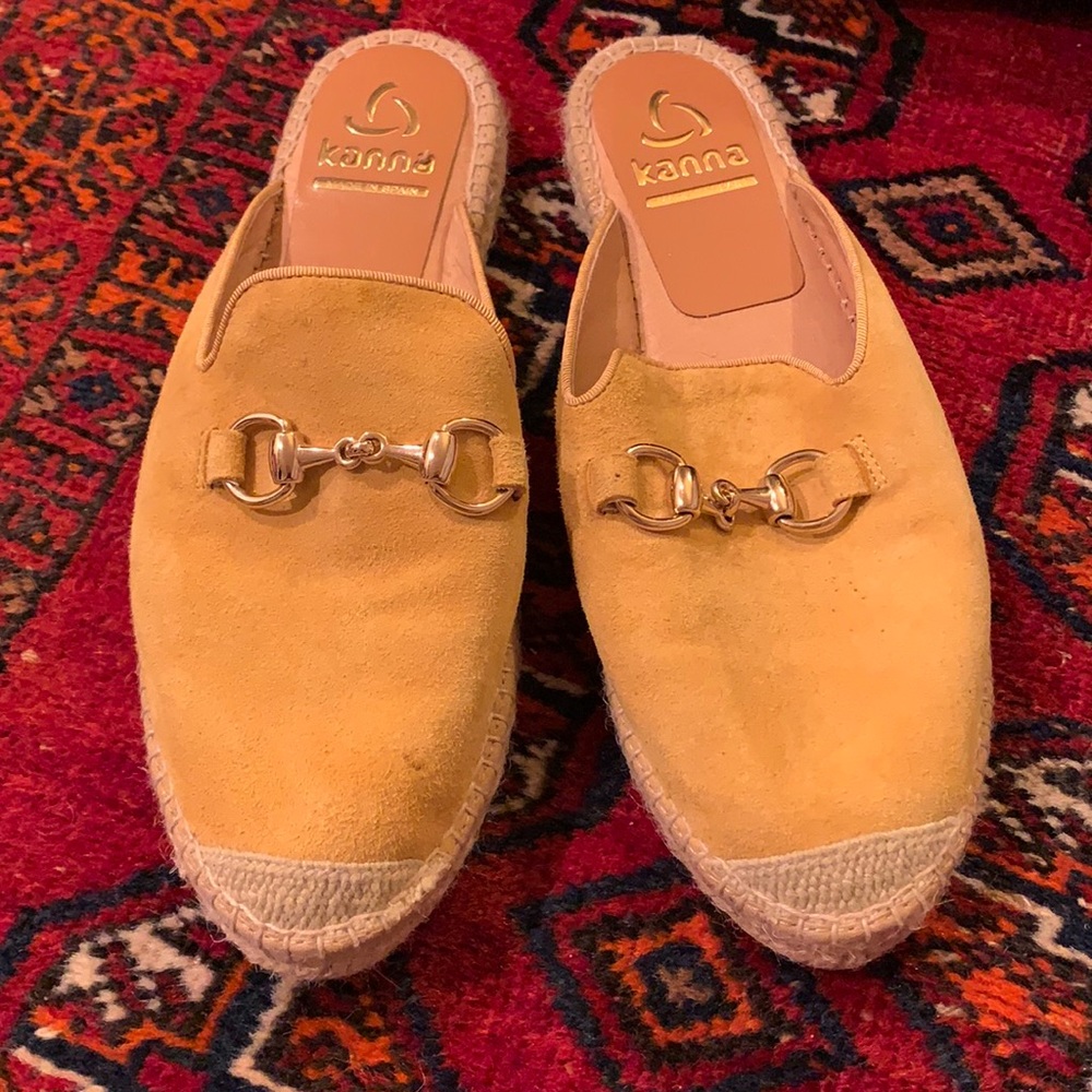 Kanna Suede Mules Slides Espadrilles